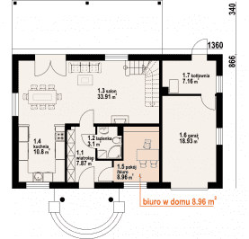 Rzut projektu cisna mt 11 - Parter