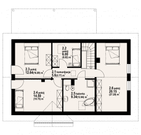 Rzut projektu cisna mt 11 - Poddasze