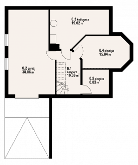 Rzut projektu sadowo 9g - Piwnica