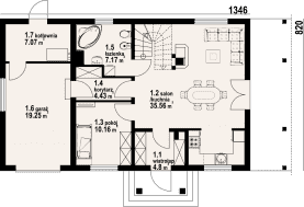 Rzut projektu milicz mały dws - Parter