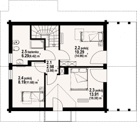 Rzut projektu świdnica mała dw 5 - Poddasze