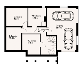 Rzut projektu chmielów m9 - Piwnica