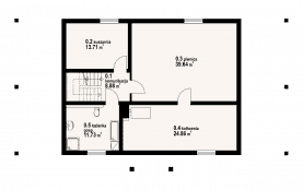 Rzut projektu chmielniki małe 39 dw - Piwnica