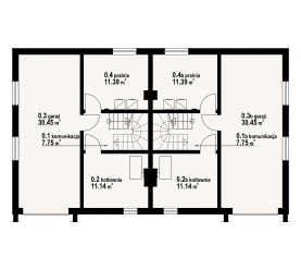 Rzut projektu gładyszówka ab - Piwnica