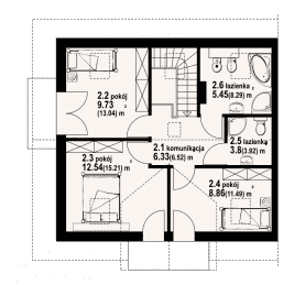 Rzut projektu helenowo ab - Poddasze