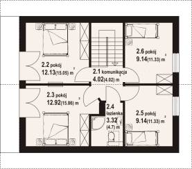 Rzut projektu bartne 19 - Poddasze