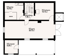 Rzut projektu jaworzynka średnia 9 - Piwnica