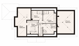 Rzut projektu dęborzyce 15 dwst - Poddasze