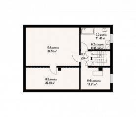 Rzut projektu chocieszów - Piwnica