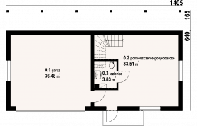 Rzut projektu garaż G2 (08) - Parter