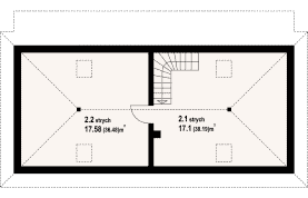 Rzut projektu garaż G2 (08) - Poddasze