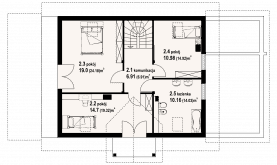 Rzut projektu zawoja duża dw 13 - Poddasze