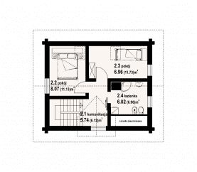 Rzut projektu gródkowo dw - Poddasze