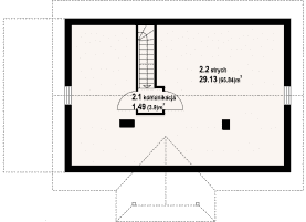Rzut projektu zawoja dws 37t - Poddasze