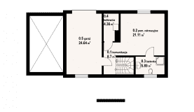 Rzut projektu miłków 46g dw - Piwnica