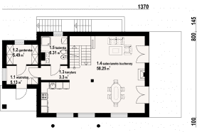 Rzut projektu oleśnica 19 - Parter