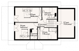 Rzut projektu chmielowo x dw - Poddasze