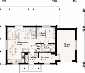 Rzut projektu hoczew 17 dw - Parter