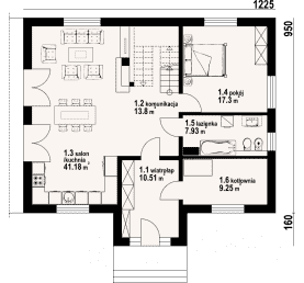 Rzut projektu żarnowo mk - Parter