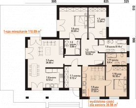 Rzut projektu antenowo+senior - Parter