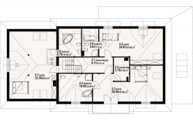 Rzut projektu charbice dws - Poddasze
