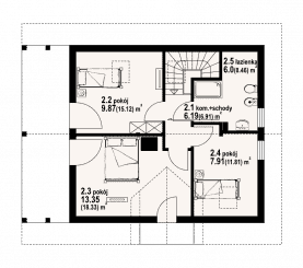 Rzut projektu świdnica mała 19 dws - Poddasze