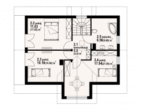Rzut projektu brzoza dws - Poddasze