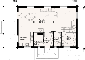 Rzut projektu chmielno dw - Parter
