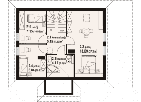 Rzut projektu zawoja dw 39 - Poddasze