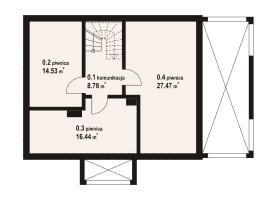 Rzut projektu zawoja dw 39 - Piwnica