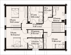 Rzut projektu bolechowo dw1 - Poddasze