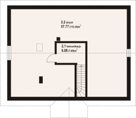 Rzut projektu alamowo m1 - Poddasze
