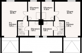 Rzut projektu gilowo 29 ab - Piwnica
