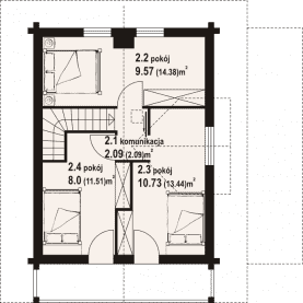 Rzut projektu gajówko dw - Poddasze