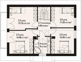 Rzut projektu żarowo 3m - Poddasze
