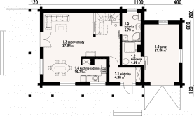 Rzut projektu świdnica dw 47 - Parter