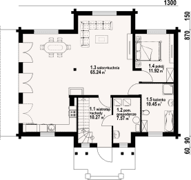 Rzut projektu chmielów dw 35 - Parter