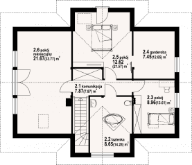 Rzut projektu chmielów dw 35 - Poddasze