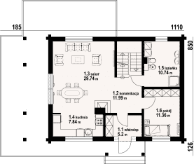 Rzut projektu milicz dw 29 - Parter
