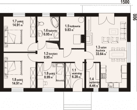 Rzut projektu almanów 1mk - Parter