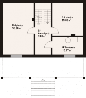 Rzut projektu ponin - Piwnica