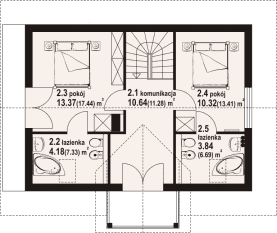Rzut projektu zawoja 31 dw - Poddasze