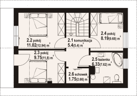 Rzut projektu bartkowo aa 70 - Poddasze