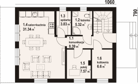 Rzut projektu trzebowice a3 - Parter
