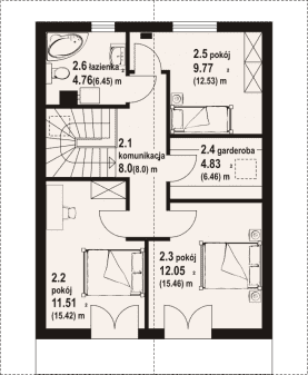 Rzut projektu grajewo a3 dw - Poddasze