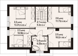Rzut projektu janowo a3 dws - Poddasze