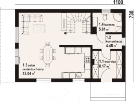 Rzut projektu osieczno a3 dws - Parter