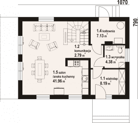 Rzut projektu orłowo a3 - Parter