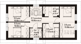 Rzut projektu osieczno ag m - Poddasze