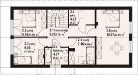 Rzut projektu żarki ag dws - Poddasze